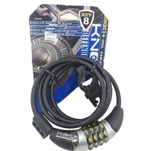 Knox Defender Cable 8mm x 6' Combination Coil Black Bike Lock